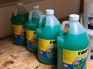 lot 505 image: Lot of (4) Rain-X 1-Gallon Jug Bug Remover Windshield Washer Fluid