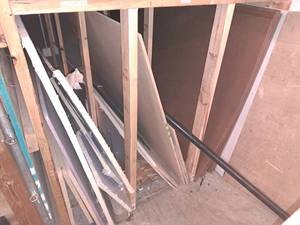 lot 533 image: Lot of  Misc. Building Materials, Insulation Foam, Fiber Boards, Particle Board