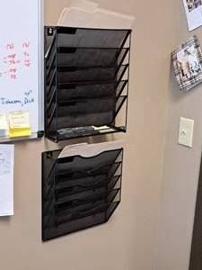 lot 574 image: Lot of (2) Wall-Mount Folder Organizers