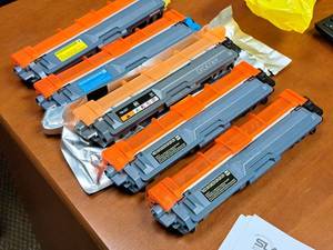lot 587 image: Lot of (5) Brother Printer Replacement Cartridges - Black, Cyan, Yellow