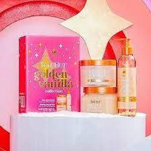 Tree Hut Golden Vanilla Gift Set-3pc Sugar Scrub Whipped Body Butter Shave Oil