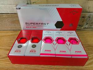 Callaway Superfast Golf Balls - Red & Pink
