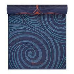 Gaiam Reversible Yoga Mat - (6mm) Teal Mandala Mantra