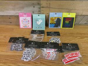 Lot of 16 Inspirational Stickers and 6 Inspirational Affirming Magnets