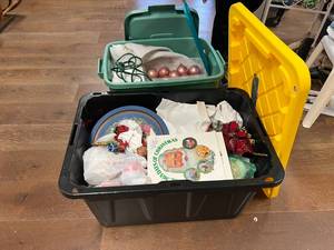 lot 390 image: 2 Totes of Holiday Items
