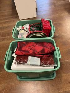 lot 398 image: 2 Totes of Holiday Items