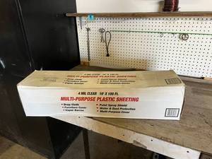 lot 39 image: Full Box 4 Mil Clear Plastic Sheeting 4 x 100