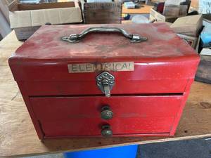 lot 115 image: Toolbox with Electrical Supplies
