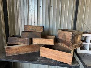 lot 156 image: Vintage Wood Shipping Boxes