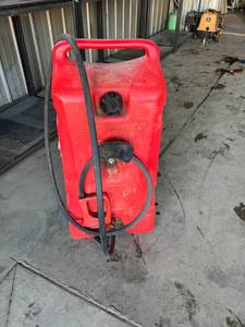 lot 174 image: 14 Gallon Fuel Can with Hose & Nozzle