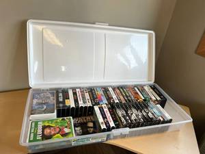 lot 228 image: Tote of Compact Discs & Tote of VHS Tapes