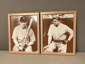 lot 308 image: Framed Babe Ruth Photos 12 x 15