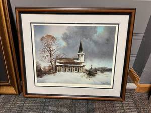 lot 477 image: Gary Miller Winter in Dakota 486650 23x27