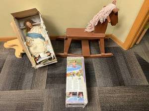 lot 525 image: Rocking Horse, Small Pool & Doll