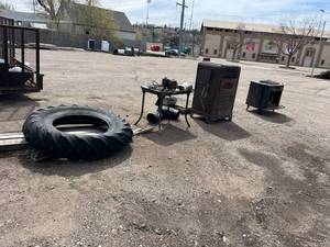 lot 632 image: Forge with Fan, Stoves & Tire