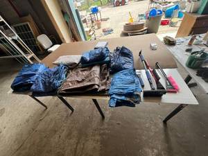 lot 636 image: Tarps & Scrapers