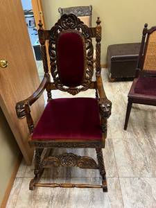 lot 710 image: Very Detailed Rocking Chair