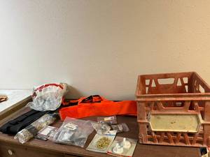 lot 744 image: Mixed Lot - Hardhat, Lifting Straps, Dairy Tote