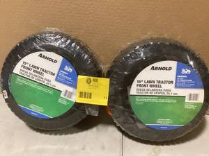 Lot of 2 Arnold Universal 15 in. Front Wheel Assembly for Most Front Engine Riding Lawn Tractors  Customer Returns See Pictures