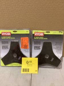 Lot of 2 RYOBI Tri-Arc Brush Cutter Blade and Expand-It Brands   Customer Returns See Pictures