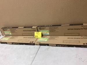 Lot of Commercial Electric White 6 in. x 2 ft. 12.5W Dimmable Integrated LED 950 Lumens Edge-Lit Flat Panel FlushMount Light wColor Changing CCT   Customer Returns See Pictures