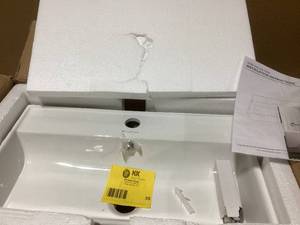 Swiss Madison Claire Ceramic Wall Hung Sink in White    Customer Returns See Pictures