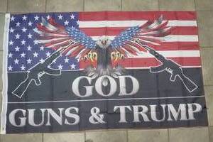 lot 62 image: New 5x3 Flag  God Guns & Trump
