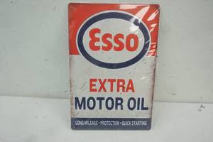 lot 70 image: Tin Sign 8x 12    Esso Extra Motor Oil