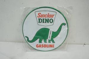 lot 78 image: Tin Sign 12x 12  Sinclair Dino