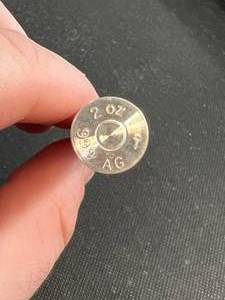 lot 01 image: 2 TROY OZ .999 FINE SILVER BULLET