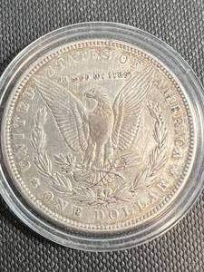 lot 04 image: 1891-CC MORGAN SILVER DOLLAR IN AIRTITE