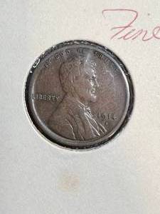 lot 28 image: 1914-S US WHEAT CENT