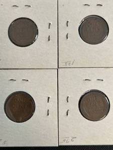 lot 40 image: 4 US WHEAT CENTS 1932 1932-D 1933-DX2