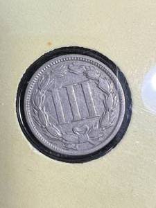 lot 47 image: 1865 US 3 CENT PIECE