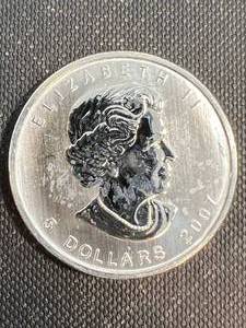 lot 50 image: 2007 CANADIAN MAPLE LEAF 1 TROY OZ .9999 FINE SILVER