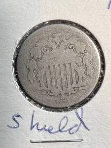 lot 56 image: 1872 US SHIELD NICKEL