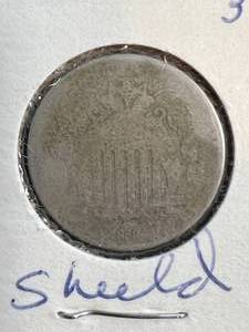 lot 61 image: 1868 US SHIELD NICKEL