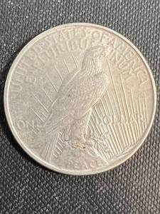 lot 66 image: 1922 US PEACE SILVER DOLLAR