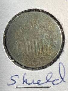lot 91 image: 1876 US SHIELD NICKEL