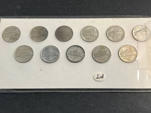 lot 93 image: US EMERGENCY COINAGE 11 COIN SET