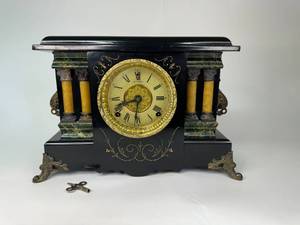 lot 34 image: Antique Sessions Mantle Clock