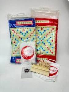 lot 21 image: Vintage Fuzzy Scrabble Board Game