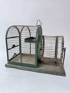 lot 28 image: Antique Pet Squirrel Cage