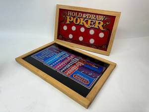 lot 35 image: 2 Framed Poker Slot Machine Signs