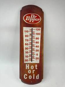 lot 66 image: Vintage Hot or Cold Dr. Pepper Thermometer