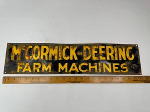 lot 67 image: McCormick Deering Farm Machines Sign