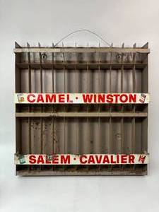 lot 72 image: Vintage Cigarette Store Display Dispenser Camel, Winston, Salem, Cavalier
