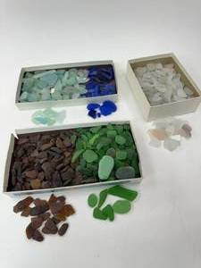 lot 81 image: 3 Boxes of Sea Glass Shards