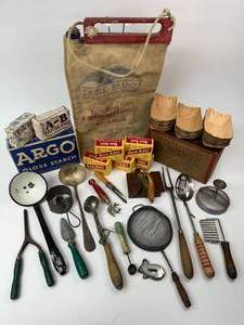 lot 89 image: Primitive Antique Vintage Mixed Box Lot 2
