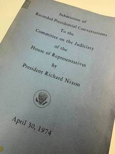 lot 102 image: Submission of Recorded Presidential Conversations by President Richard Nixon Book 1974